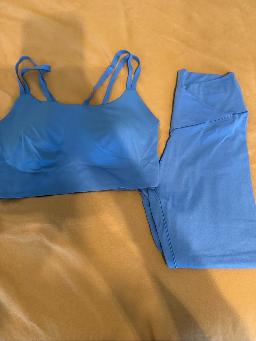 Blue Women’s bra and leggings set